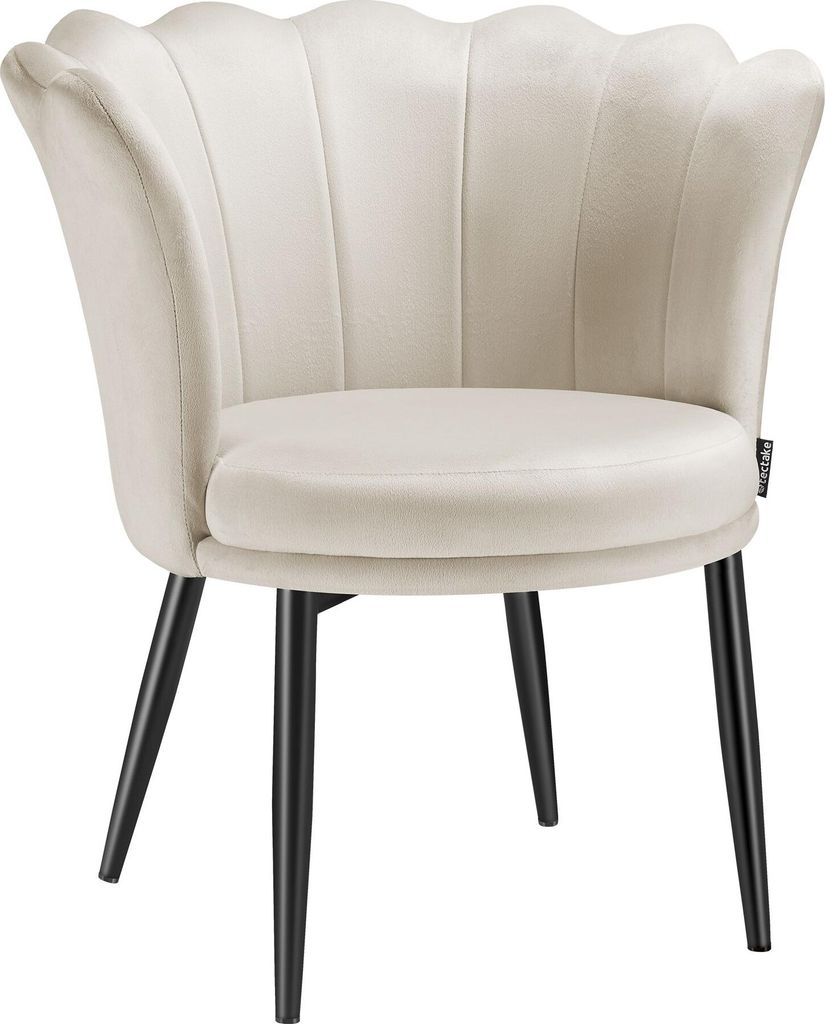 tectake® Sessel Stella dick gepolstert, mit Samtbezug oder Produktbild 