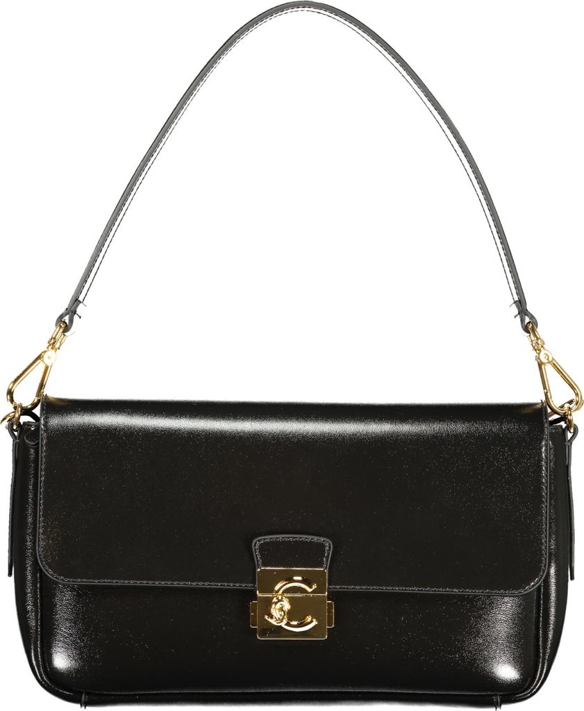 Elegante schwarze Damentasche mit vielseitigen Trageriemen Produktbild 