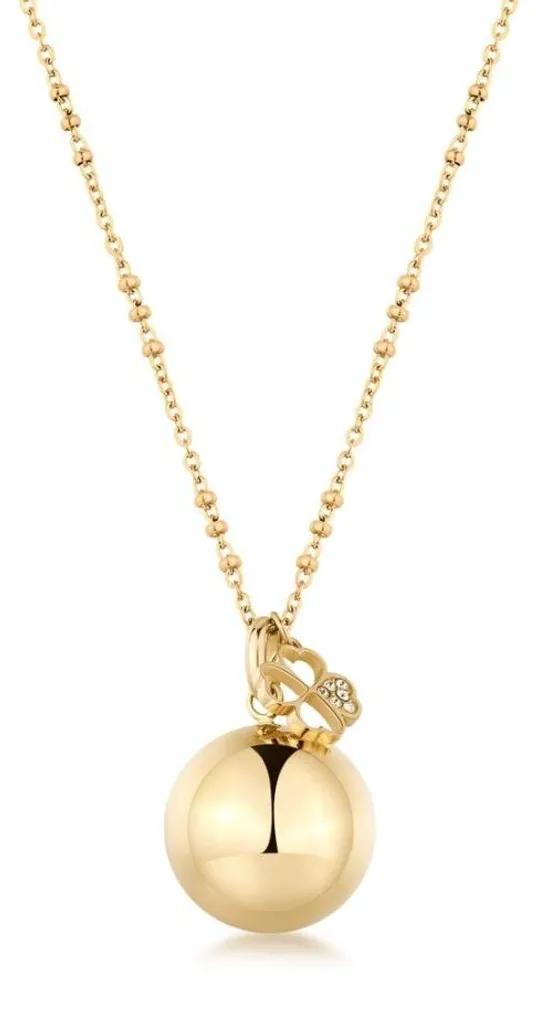 Collier long plaqué or Trèfle à quatre feuilles BHKN155 Chakra