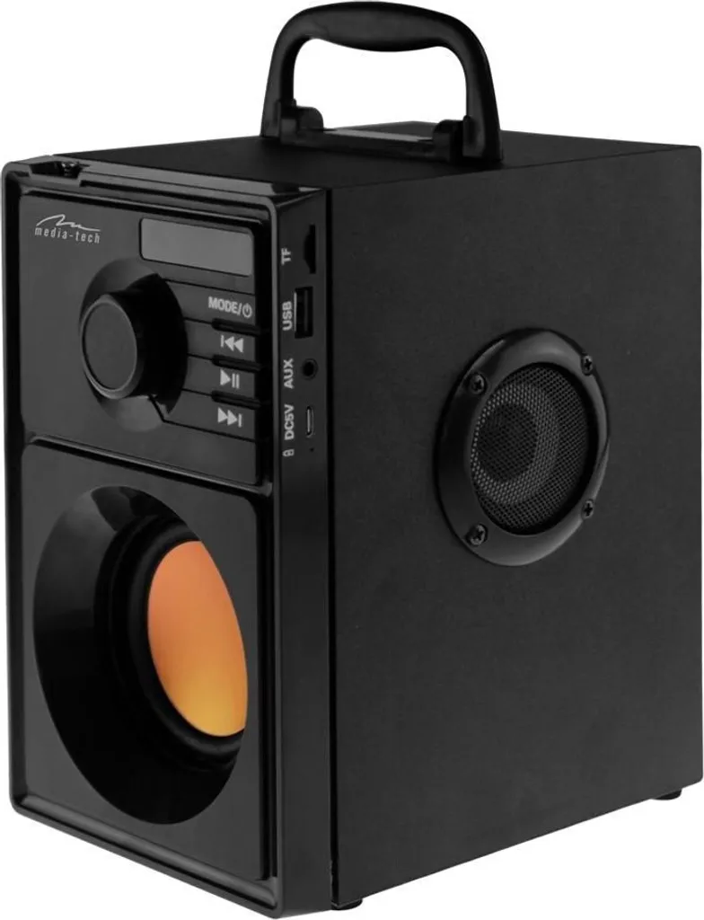 Media-Tech BOOMBOX BT 15W MT3145: Altoparlante Bluetooth in Legno Nero