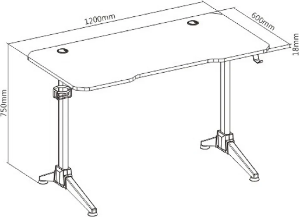 Bureau de jeu Thomas pour setup gaming table ordinateur noir rouge - 6