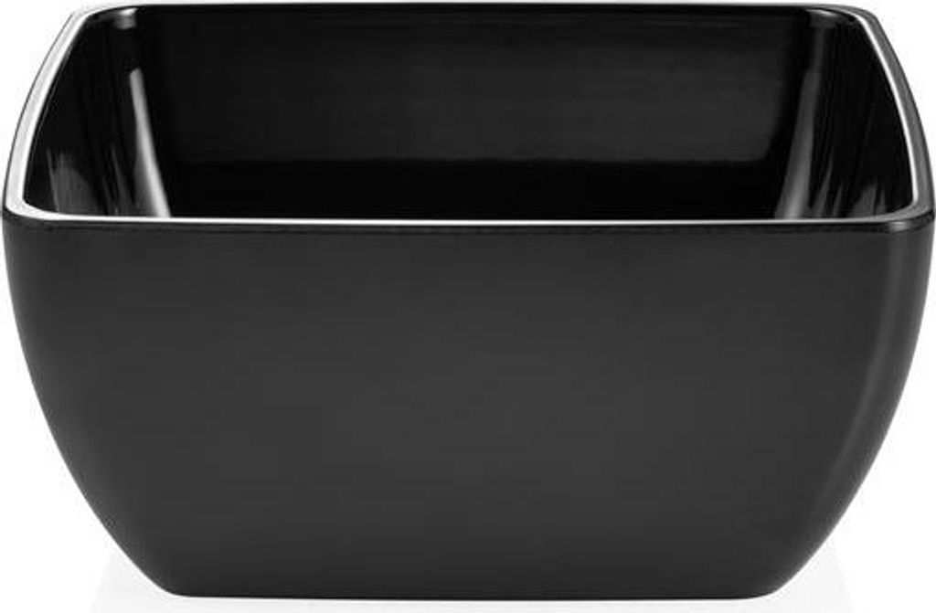3x Schale Day & Night, 25 x 25 x 11,5 cm, schwarz, Melamin, 4,6 l