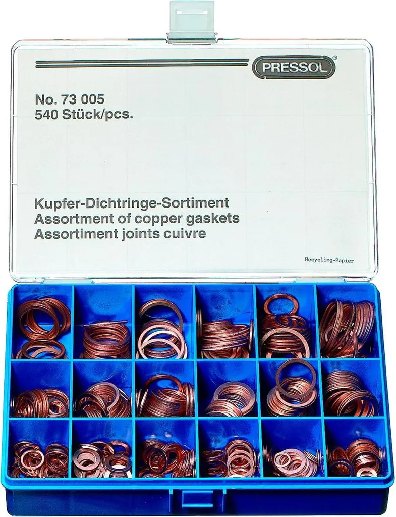 Joints en cuivre Pressol 540 pièces - Finissez-en avec les fuites de liquide
