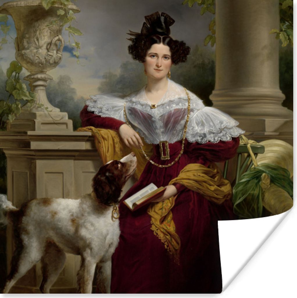 MuchoWow Poster Porträt von Alida Christina Assink - Gemälde von Jan Adam Kruseman 100x100 cm - Babyzimmer
