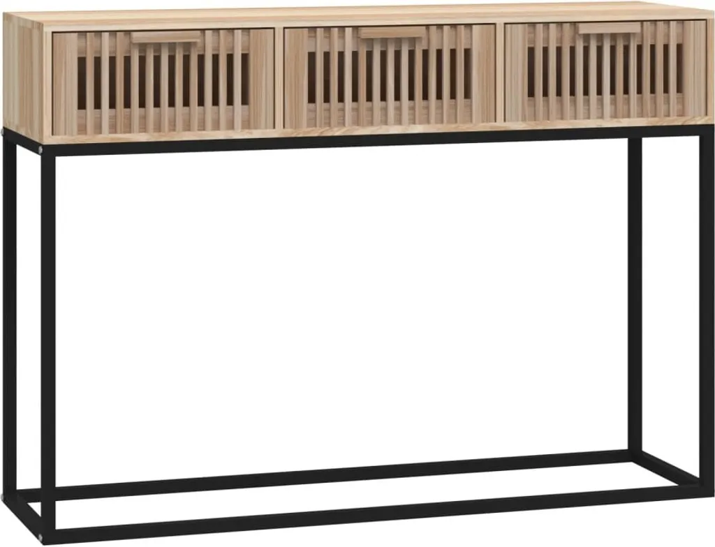 Tavolo Consolle 105x30x75 cm Legno e Ferro - Mobile Ingresso Industrial