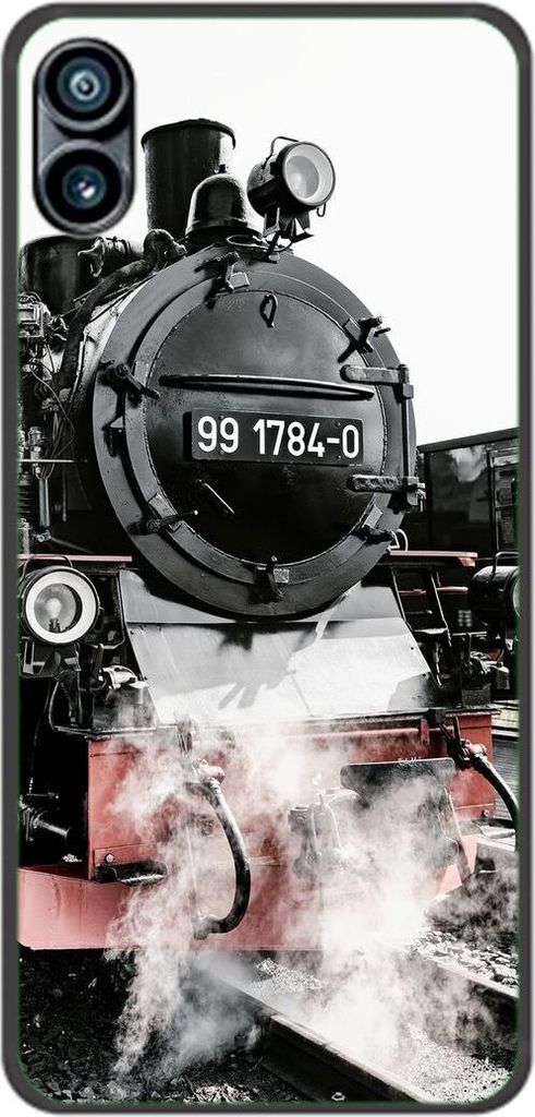 König Design Hülle kompatibel mit Nothing Phone 1 Kunststoff Soft Handyhülle - Handy Case Dampflok Rasender Roland