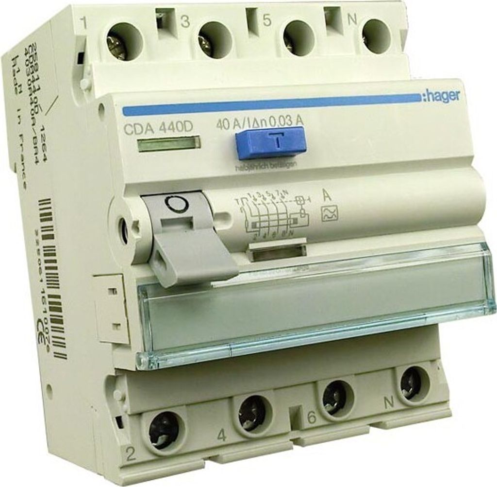Hager CDA 440 D FI Schutzschalter Produktbild 