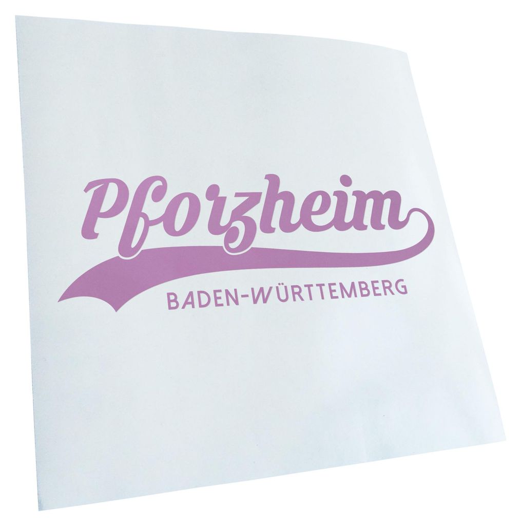 Kiwistar - Autoaufkleber - Pforzheim Baden-Württemberg - Flieder - 50x16cm - Aufkleber für Auto, Laptop, Fahrrad, LKW, Motorrad mehrfarbig JDM De...
