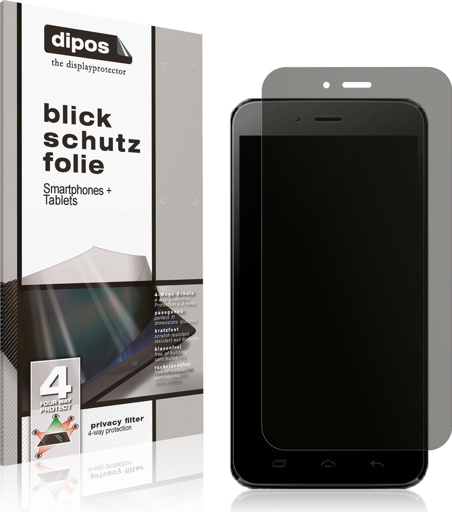 Schutzfolie für Bmobile AX1078 mit Sichtschutz Blickschutz Folie