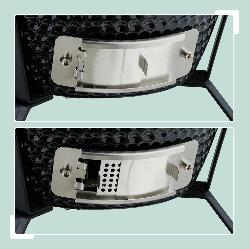Grill Kamado pour Balcon et Terrasse - Barbecue Céramique Multifonction - 7