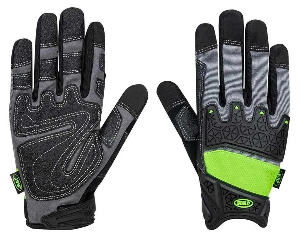 Jbm Gants de travail Vert M - Gants de protection souples taille M