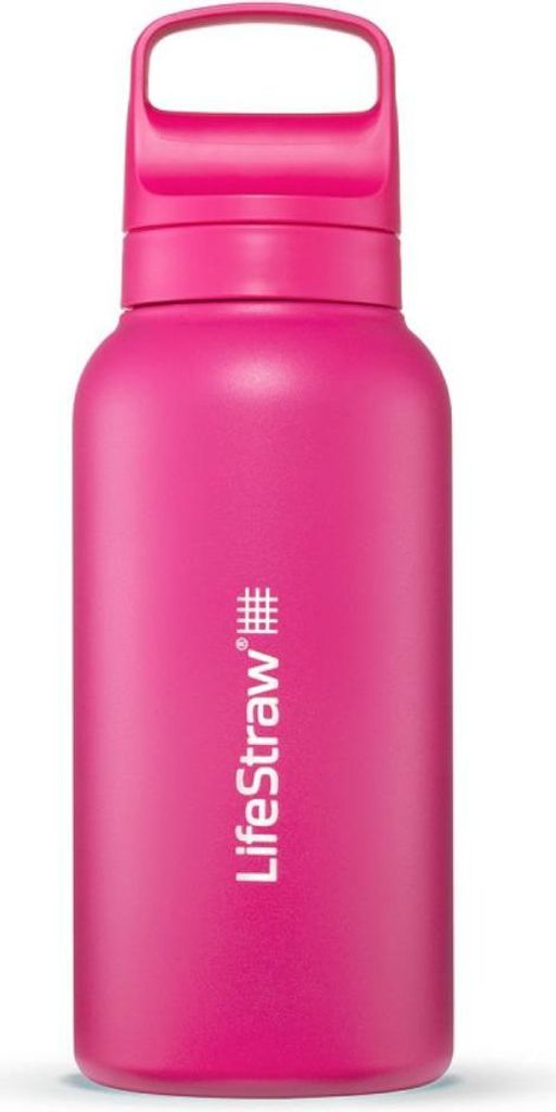 LifeStraw Wasserfilter Flasche Go 2.0 Edelstahl Orchid Pink isoliert 1 Liter - Rose