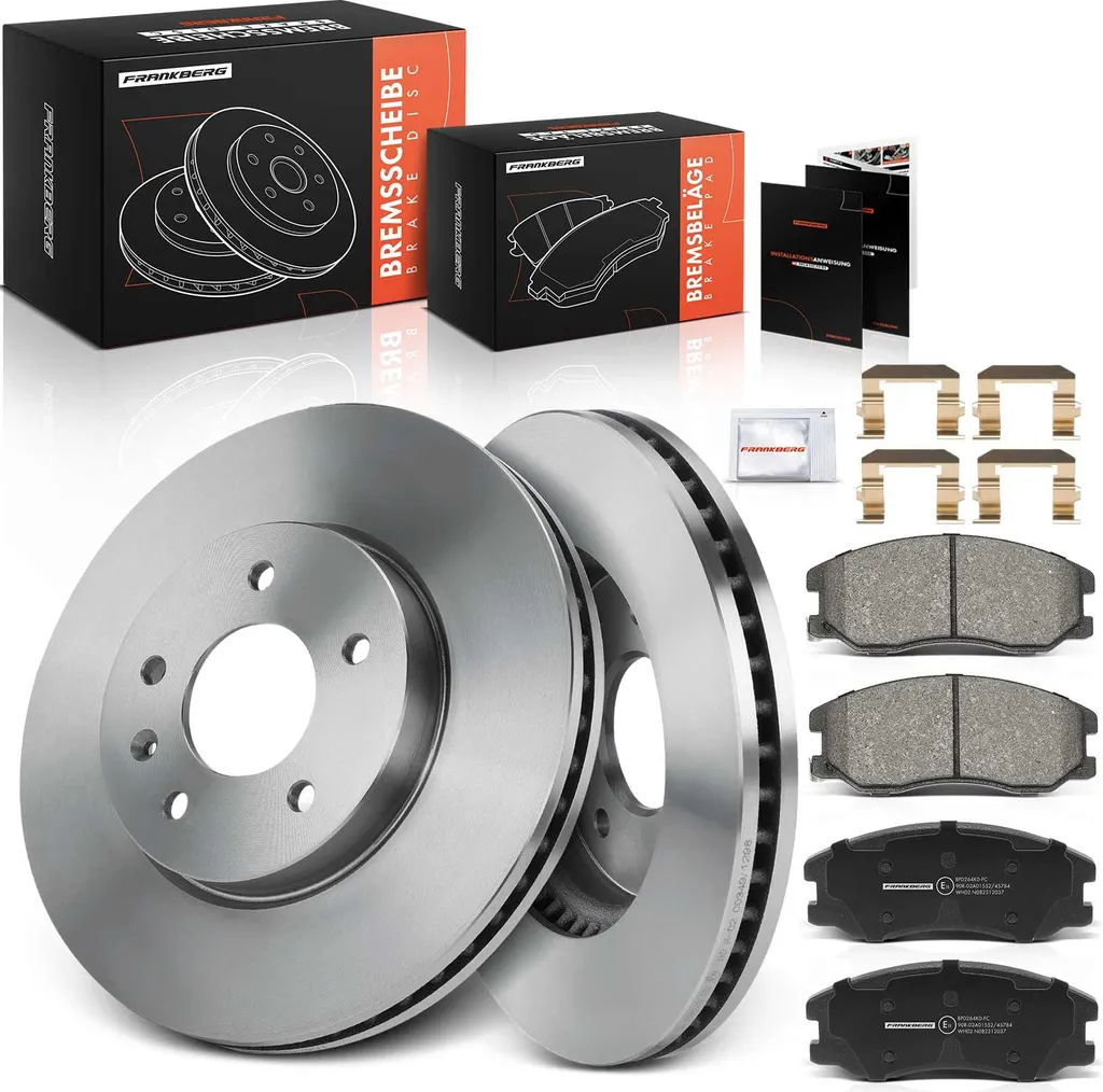 Disques de frein ventilés et plaquettes avant pour Chevrolet et Antara