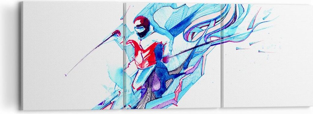 Bild auf Leinwand - Leinwandbild - Action Sport Aktivität - 120x40cm - Wand Bild - Wanddeko - Leinwanddruck - Bilder - Kunstdruck - Wanddekoration...