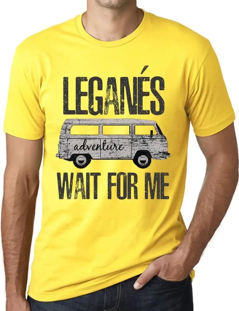 Herren Grafik T-Shirt Abenteuer warten auf mich in Leganés – Adventure Wait For Me In Leganés – Öko-Verantwortlich Vintage Jahrgang Kurzarm ...