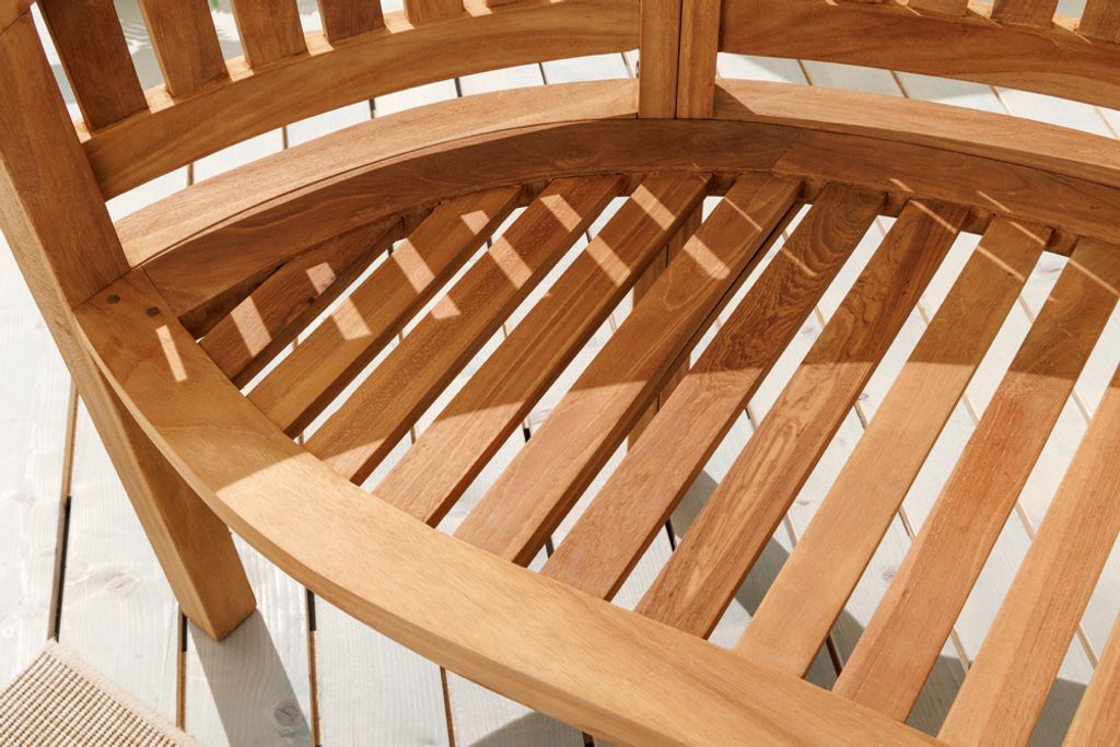 Massive Gartenbank EMPIRE TEAK 150cm natur Teakholz Produktbild 13