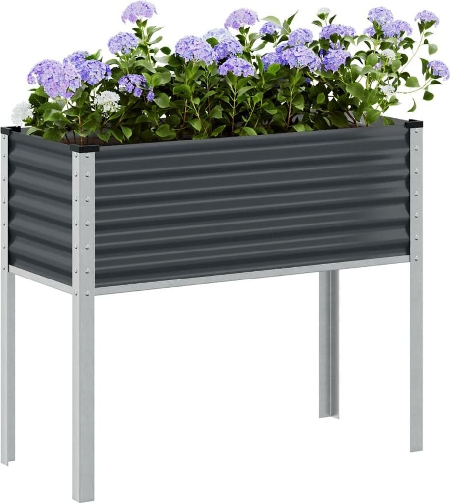 Maison Exclusive - Garten-Pflanzgefäß Anthrazit 100 x 45 x 90 cm Stahl