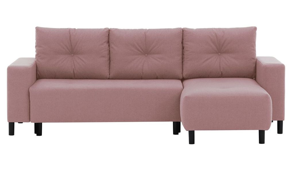 SLF24 - Ecksofa mit Schlaffunktion Finder - puderrosa - Cablo 12