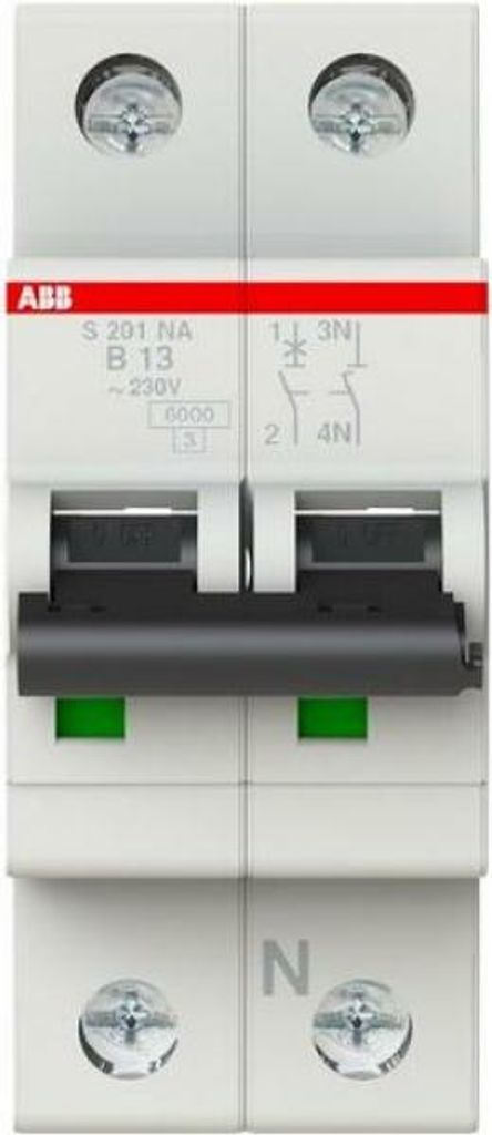 LS-Schalter Serie S200 1P+N 13A - B (AC) 6kA    S201-B13NA, Produktbild 