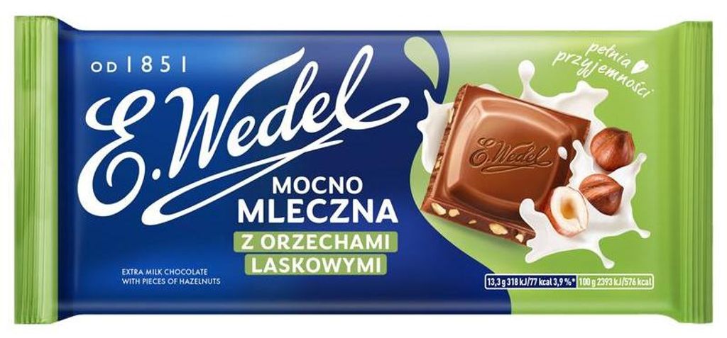 Wedel Czekolada mleczna Orzechowa 80 g Zdjęcie produktu 