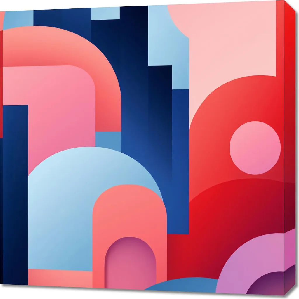 Offerta Quadro 70x70 Città dei Colori - Tela Canvas Pronta da Appendere