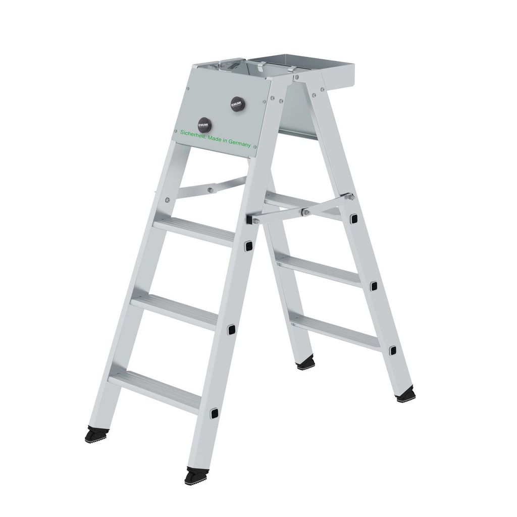 MUNK Günzburger Steigtechnik Sicherheits-Stufen-Stehleiter 2x3 Stufen