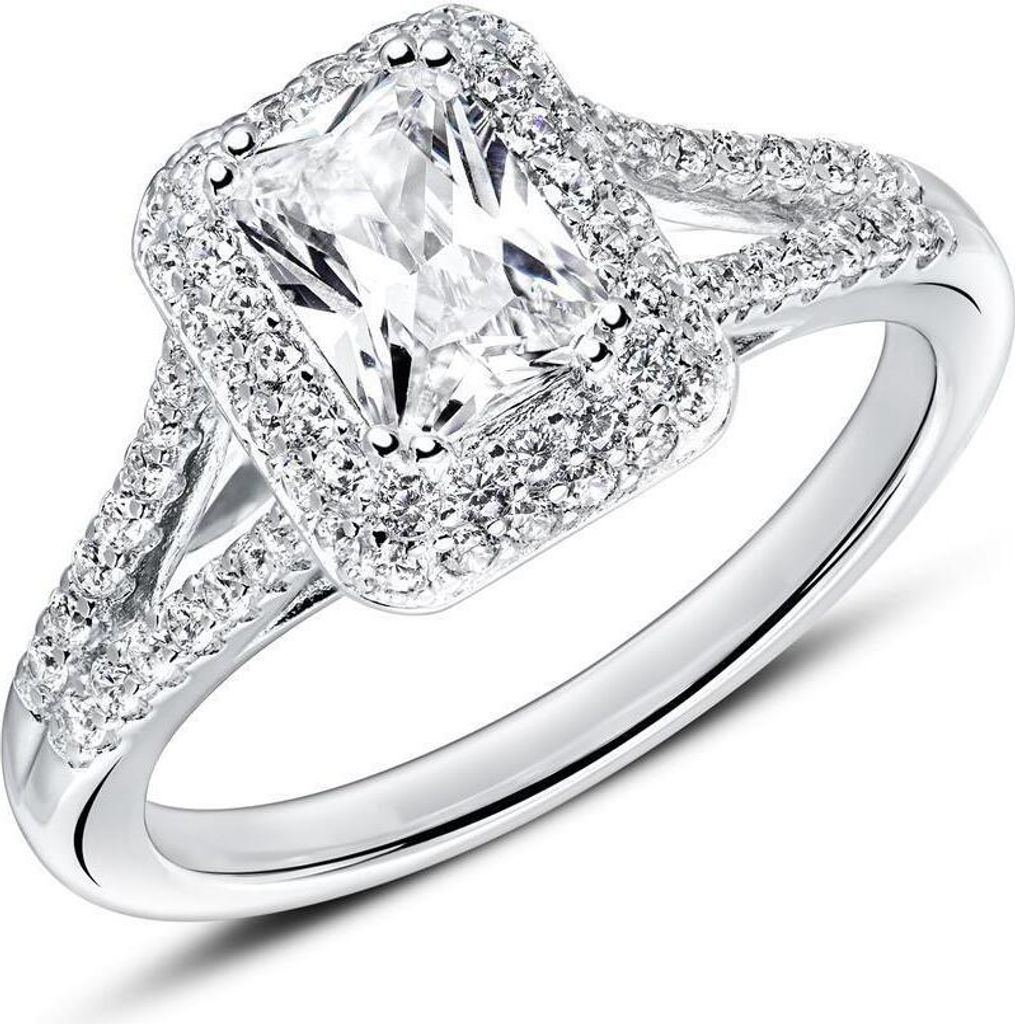 Zirkoniabesetzter Verlobungsring aus Sterlingsilber von JEWLIX