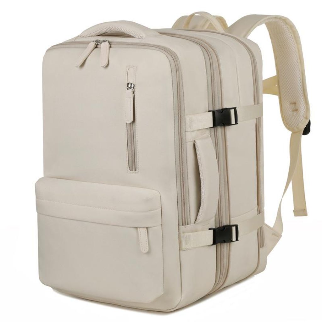 Reiserucksack für Damen und Herren, Großer Handgepäck-Rucksack, Erweiterbare Handgepäcktasche, 16-Zoll-Laptop-Rucksack für Reisen