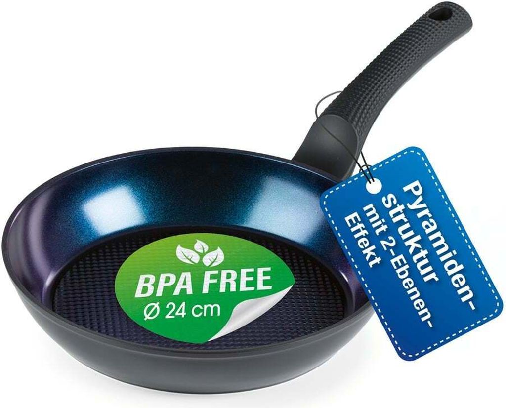 BRATmaxx Aluminium-Pfanne + Pyramidenstruktur Ø 24 cm