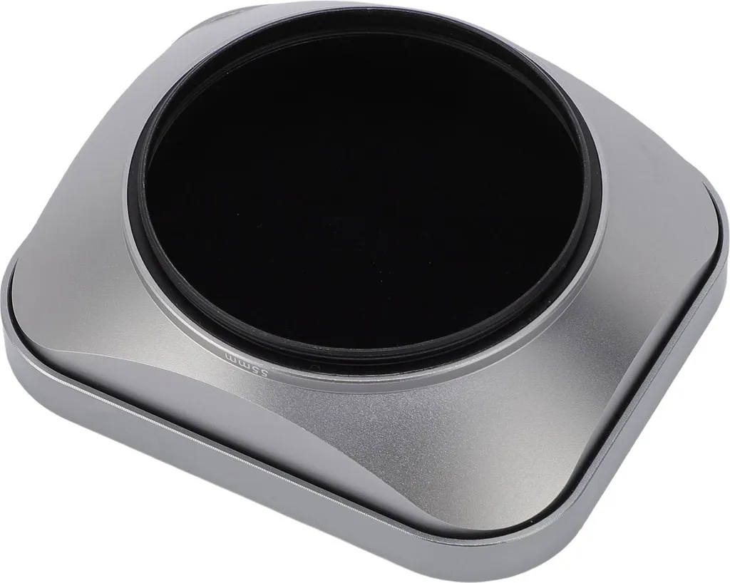 Parasoleil 55mm Carré pour Éviter les Reflets et Flare - Argent Métal