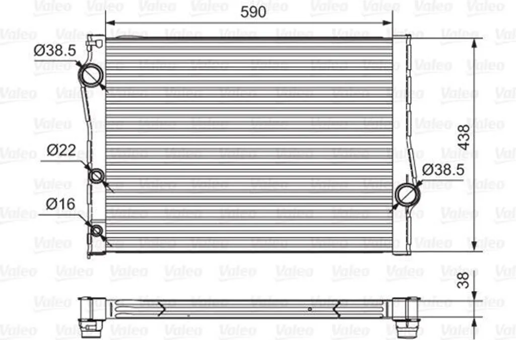 Radiateur haute performance Valeo 701549 OE 17117533472 pour BMW X5 X6 E70