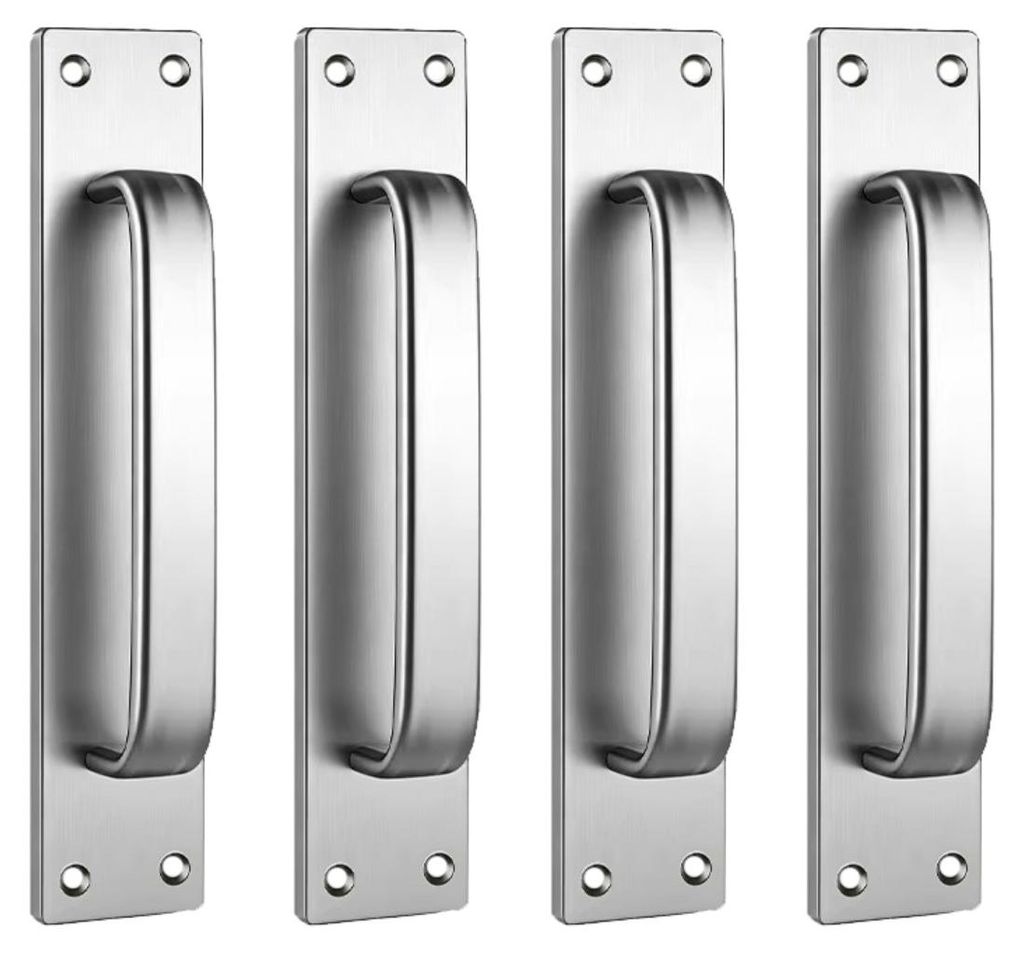 INF 4er Set Alugriffe 20cm x 4cm x 4cm selbstklebend oder geschraubt Silber