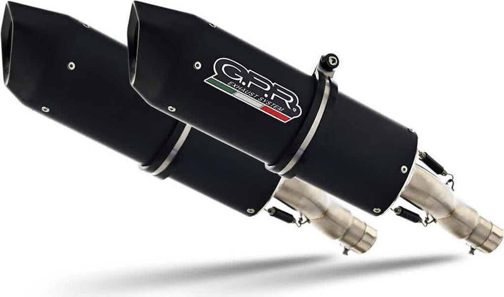 GPR Slip-On-Auspuffanlagen mit schwarzem Furore-Katalysator für Triumph Street Triple 675