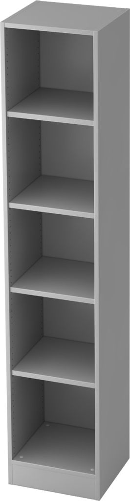 bümö office Aktenregal - 5 Ordnerhöhen - Nachbildung: Grau
