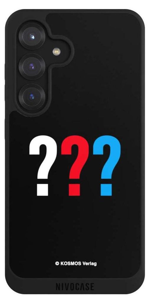 NIVOCASE Handyhülle für Samsung Galaxy S25 Hülle NIVOpure Case Schwarz Logo Offizielles Lizenzprodukt Die drei ???