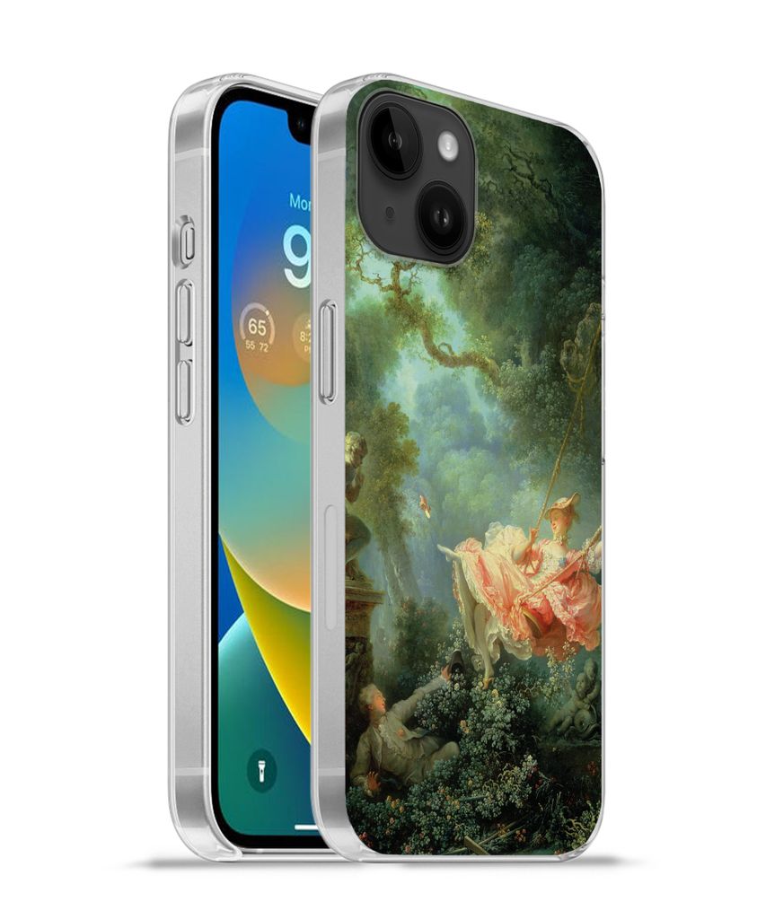 MuchoWow Handyhülle Schutzhülle Hülle für Apple iPhone 14 Plus - Soft case Die Schaukel - Jean-Honoré Fragonard - Kunstwerk Silikon Softcase...