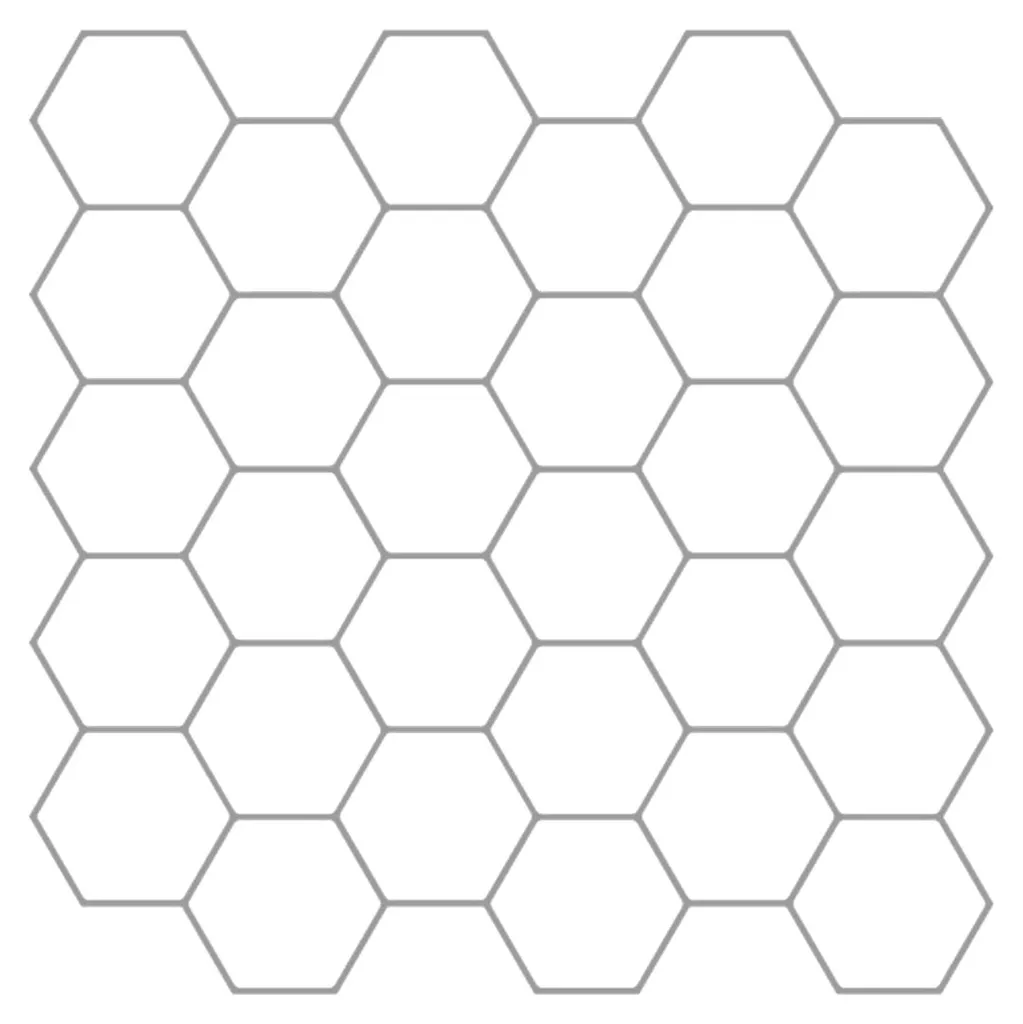 Carreaux Hexagonaux Antidérapants Blanc Gris 30x30 cm Pack de 50 Unités