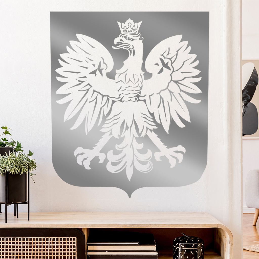 Polen Wappen Wandtattoo Wandaufkleber Wall Sticker - Dekoration, Küche, Wohnzimmer, Schlafzimmer, Badezimmer