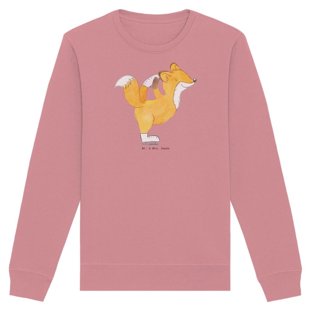 Mr. & Mrs. Panda Baumwoll Pullover Fuchs Eiskunstläufer Größe XL - Canyon Pink - Geschenk, Pulli, Eiskunst, Bio-Pullover, Sweatshirt, Eiskunstl...