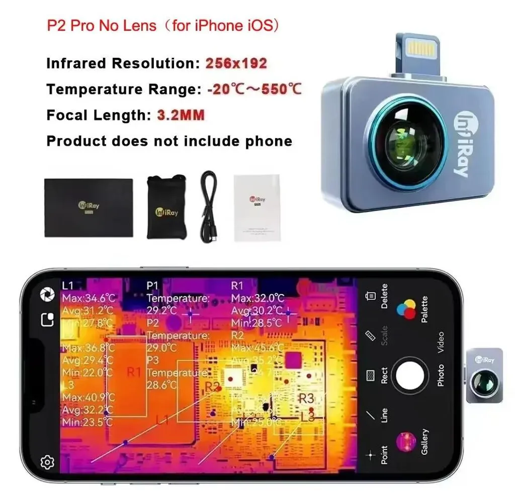 Caméra thermique haute résolution compacte iOS - Vision infrarouge portable