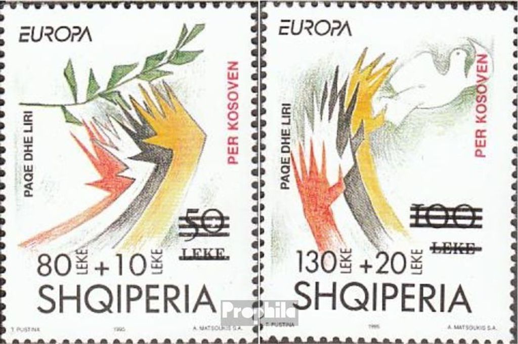 Briefmarken Albanien 2001 Mi 2784-2785 (kompl.Ausg.) gestempelt Kosovo-Hilfe