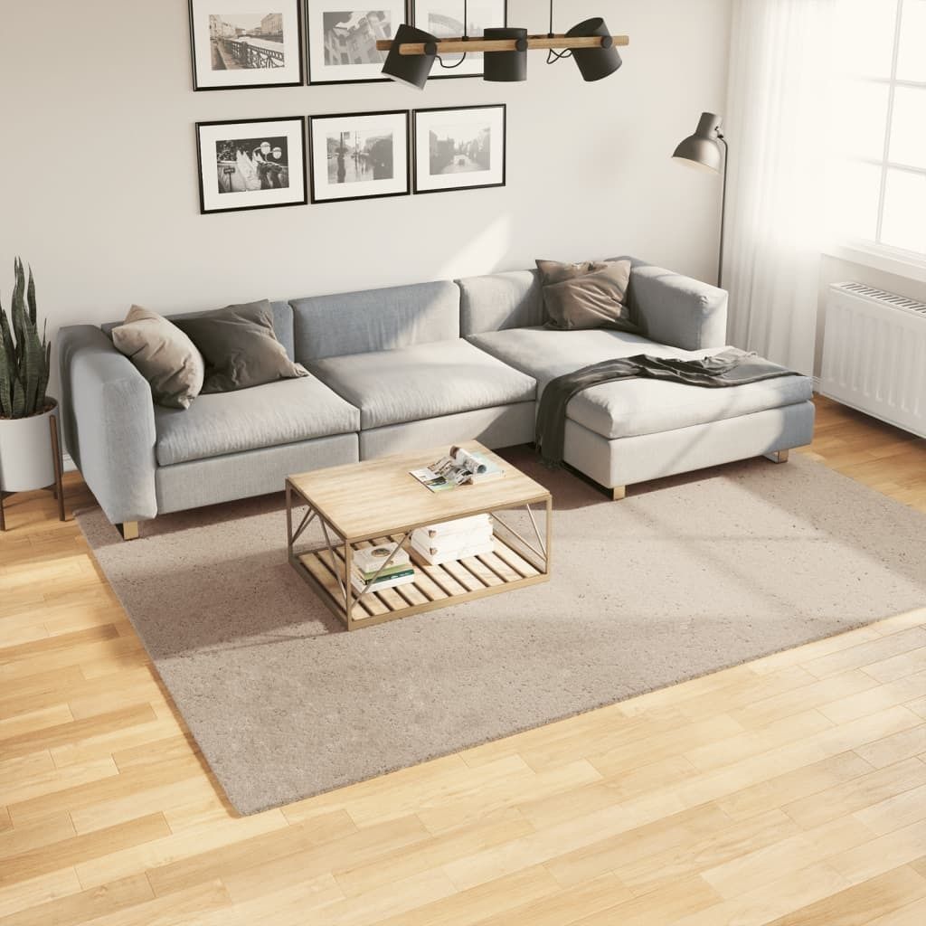 (Robust Möbel)Teppich Wohnzimmer - Modern Stil - HUARTE Kurzflor Weich und Waschbar Sandfarben 200x280cm DE258180 - Designerteppiche
