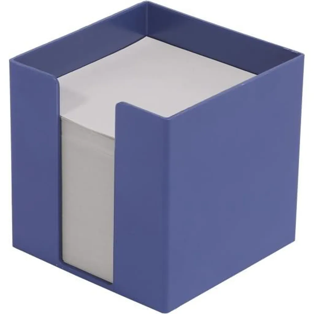 Boîte à fiches 9,5x9,5cm RC bleu nuit avec papier recyclé inclus