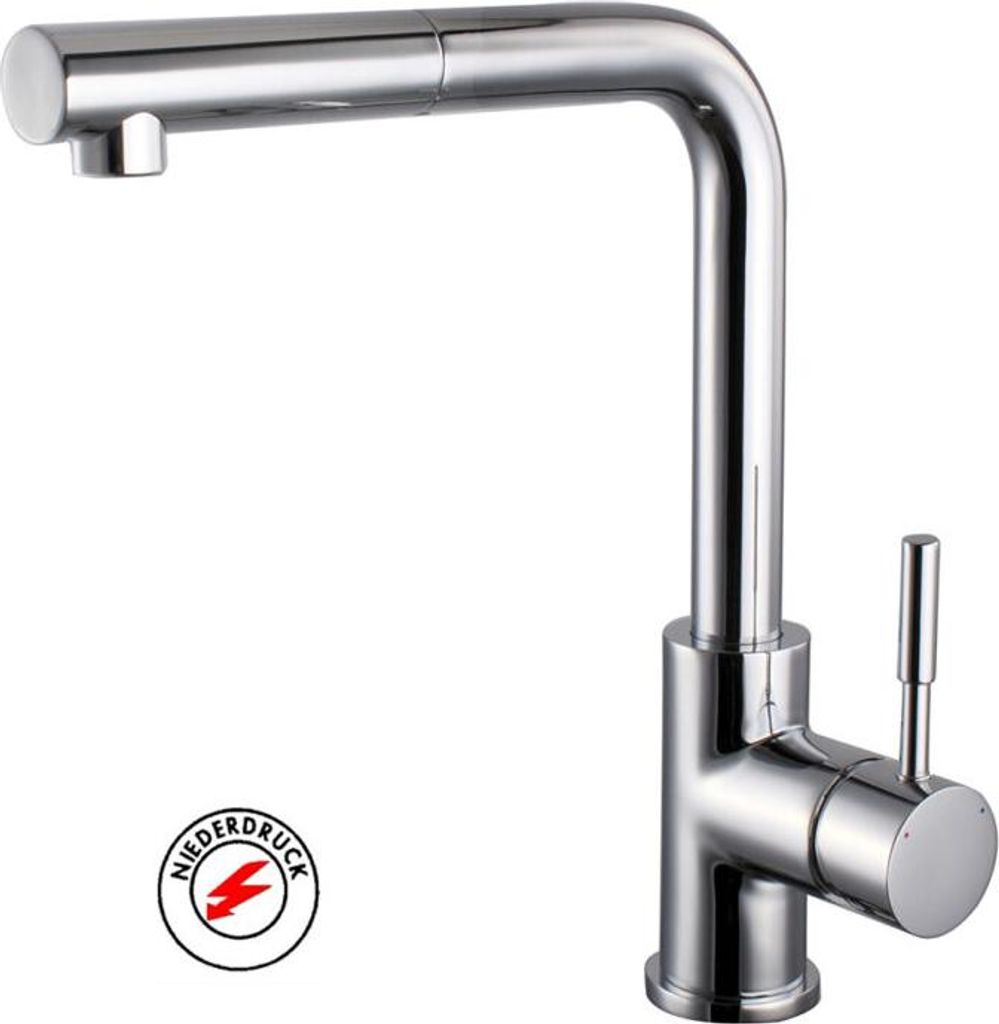 Beitz & Walz AqvaKitchen Spültisch-Ehm. ND m. Geschirrbrause chrom seitl. Hebel