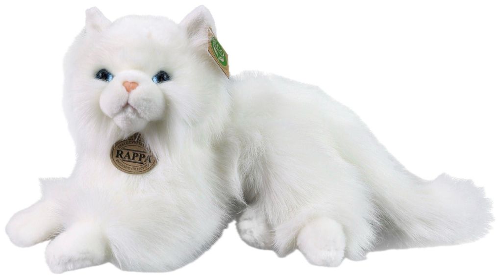 Mascotte Gatto Persiano Bianco Di Peluche Realistico Rappa Immagine del prodotto 