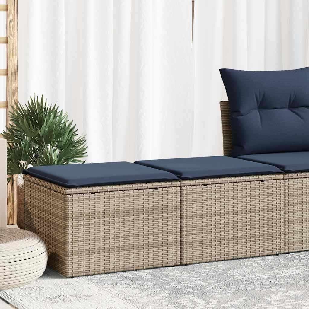 Maison Exclusive - 2-tlg. Garten-Sofagarnitur mit Kissen Grau Poly Rattan Akazie