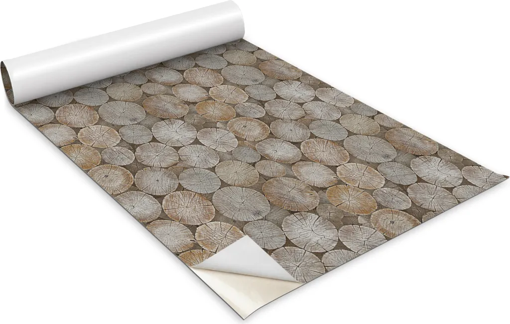 Pellicola autoadesiva per mobili - pellicola decorativa - mobili da tavolo - tagliabile su misura - tronchi d'albero - 100 x 50 cm