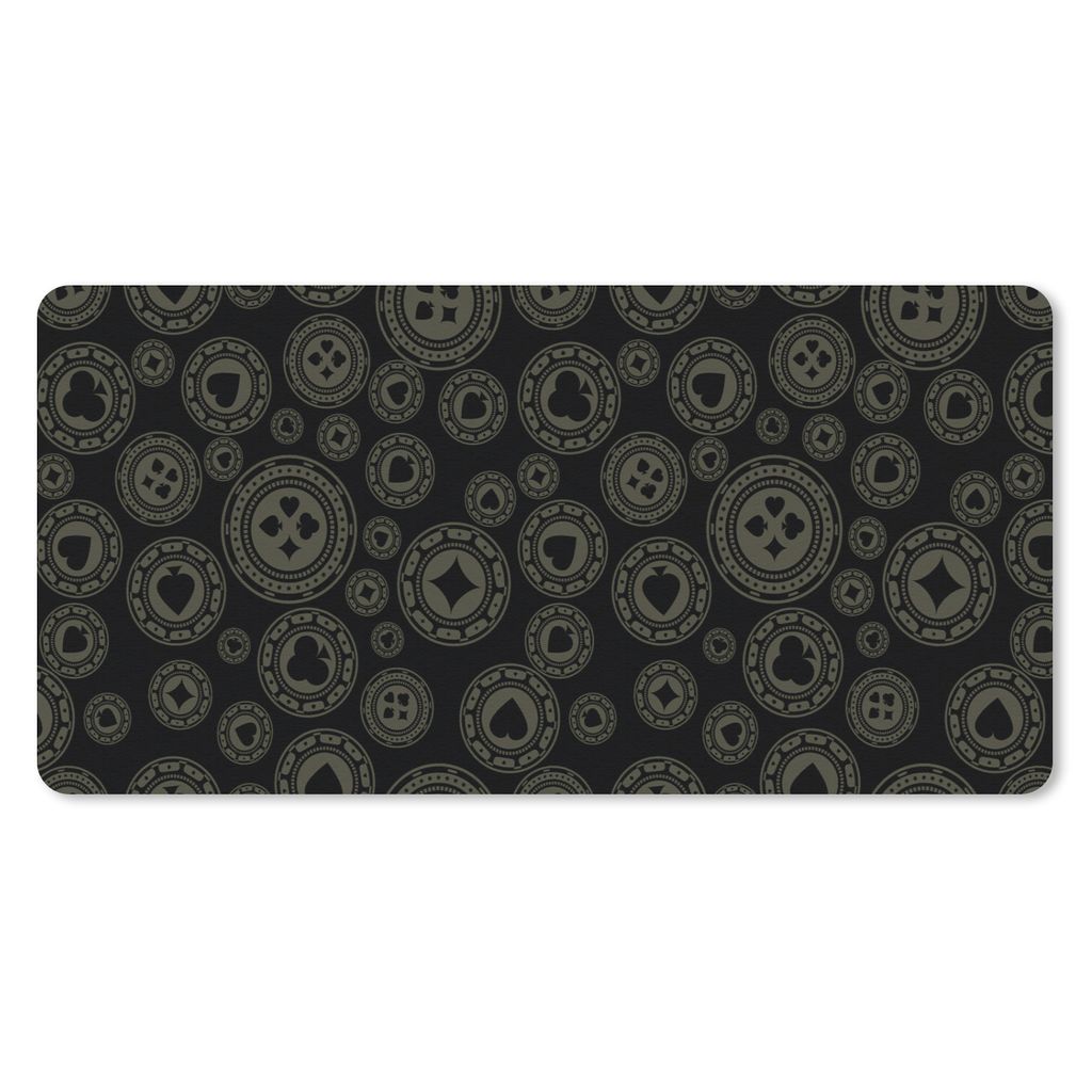 MuchoWow Mauspad Mousepad Kasino - Poker - Chips - Muster 60x30 cm - Mousepads - Maus Mat - Pad - Mausunterlage - Nachhaltig
