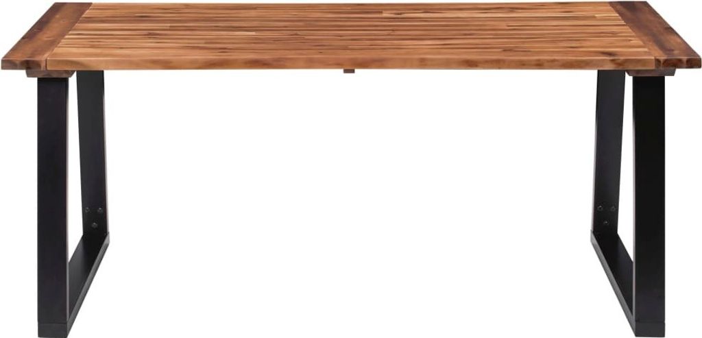 vidaXL Table de salle à manger en bois massif d'acacia 180 Image du produit 