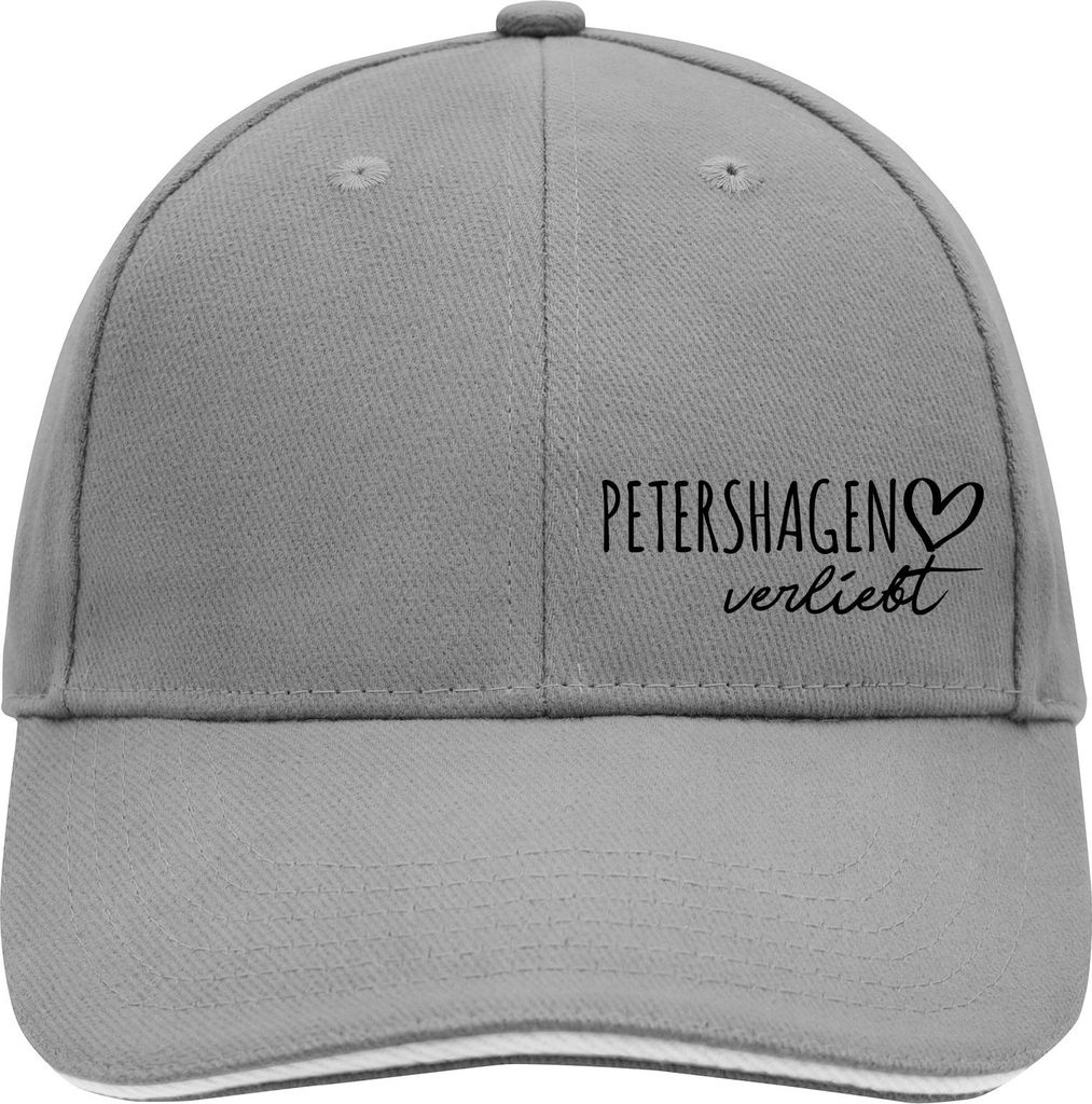 Huuraa Cappy Mütze Petershagen verliebt Dark Grey/White Baumwolle 6-Panel Kappe Geschenkidee